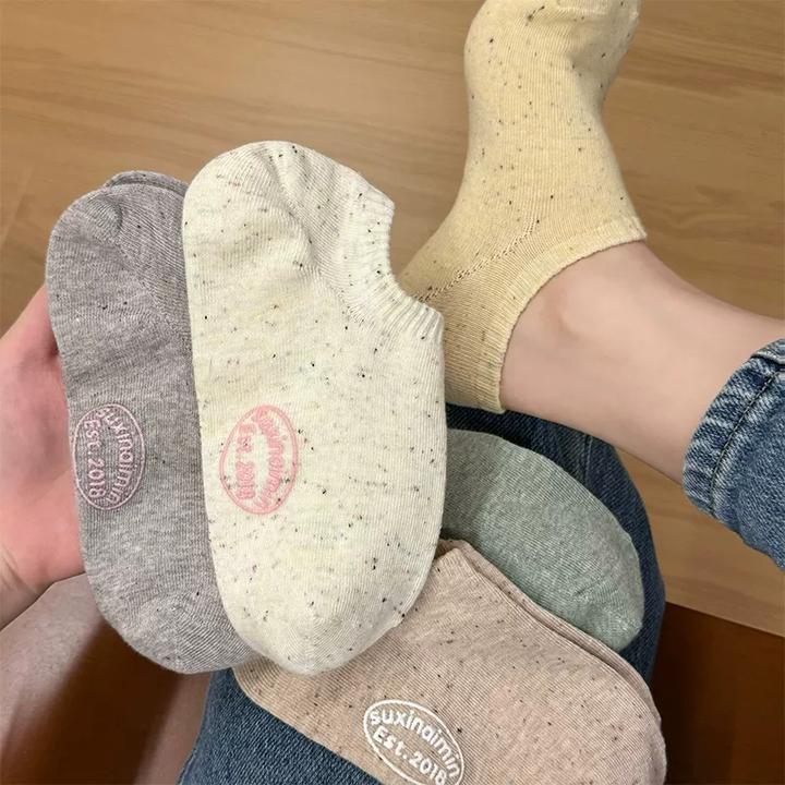 点子纱船袜女纯棉不掉跟防滑夏季薄款日系糖果色低帮隐形浅口短袜