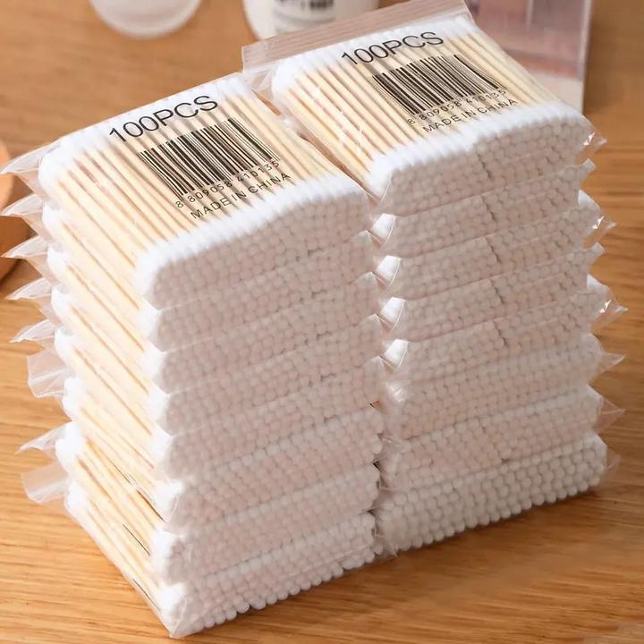 多功能棉签掏耳朵一次性双头家用卫生清洁棉二合一卸妆木质棉花棒