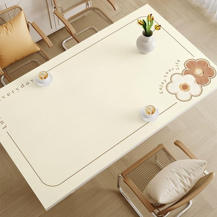 花朵桌垫清新防水防油防烫免洗餐桌垫pvc加厚桌布茶几长方形桌垫