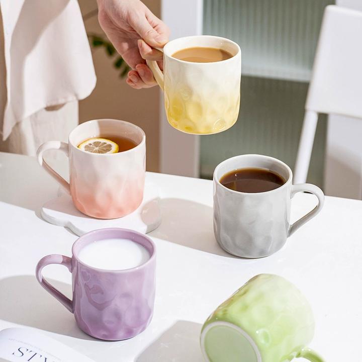 轻奢陶瓷杯咖啡杯高颜值办公室喝水杯子情侣杯家用创意马克杯茶杯