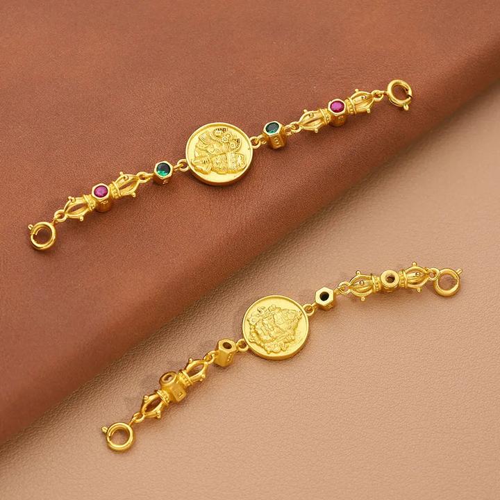 古法项链手链扎基拉姆延长链黄金色项链镀18k加长延长链两头扣链