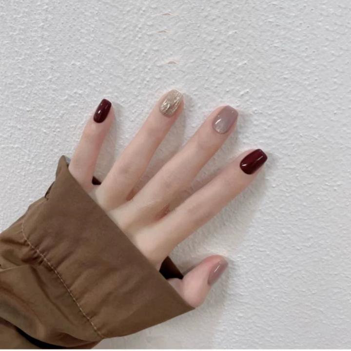 高级感穿戴甲成品短款美甲贴片纯手工罗马风情温柔显白孕妇假指甲