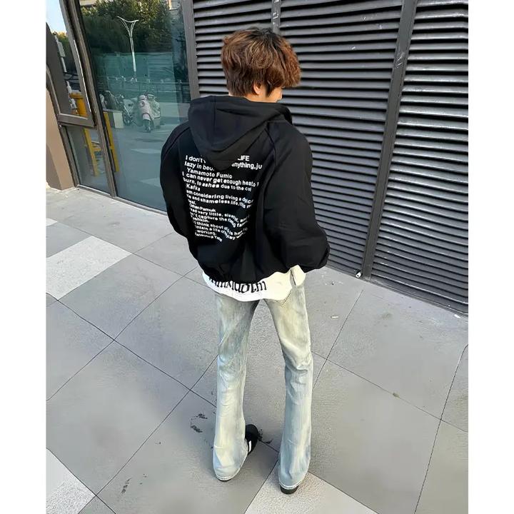 美式微喇显瘦牛仔裤男春秋薄款高街vibe修身裤子直筒cleanfit长裤