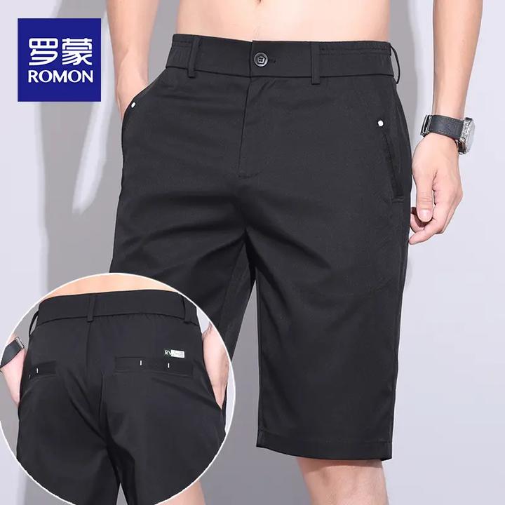 罗蒙冰丝男士短裤夏季爆款潮流百搭中裤2025新款薄款休闲五分裤男