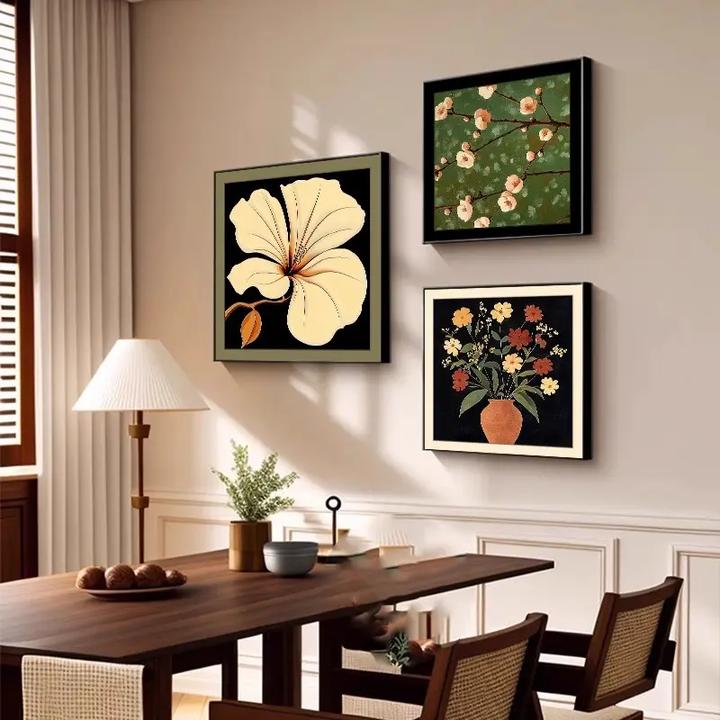 中古风客厅小众复古卧室挂画抽象艺术餐厅沙发背景客厅背景墙挂画