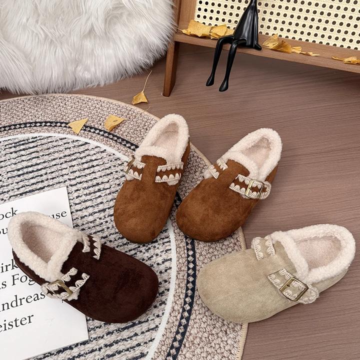 加绒勃肯鞋毛毛鞋女鞋子外穿2025新款秋冬季保暖博肯棉鞋子雪地靴