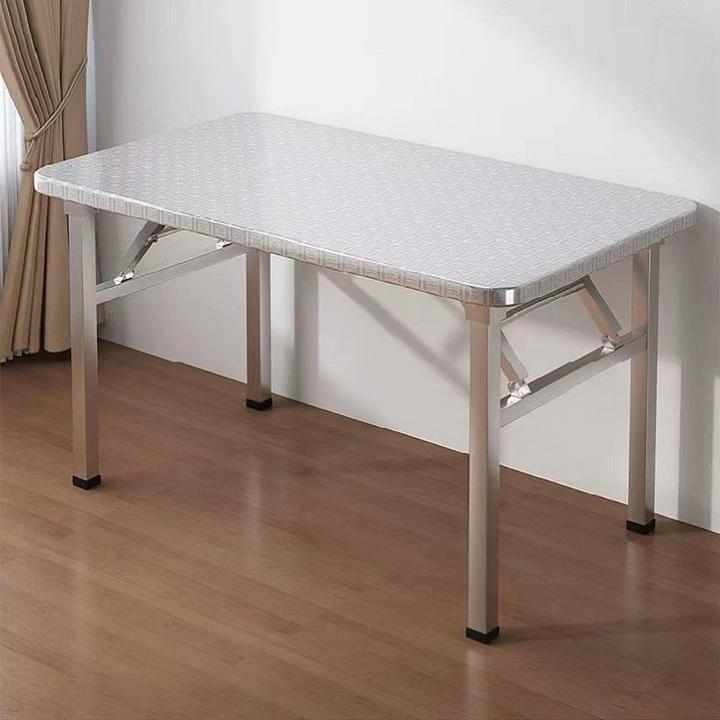 加厚不锈钢折叠桌长方形家用餐桌长条桌子商用便携式户外烧烤摆摊