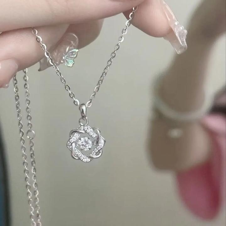 坠链均足银 999纯银镀铂金项链女简约设计锁骨链生日情人节