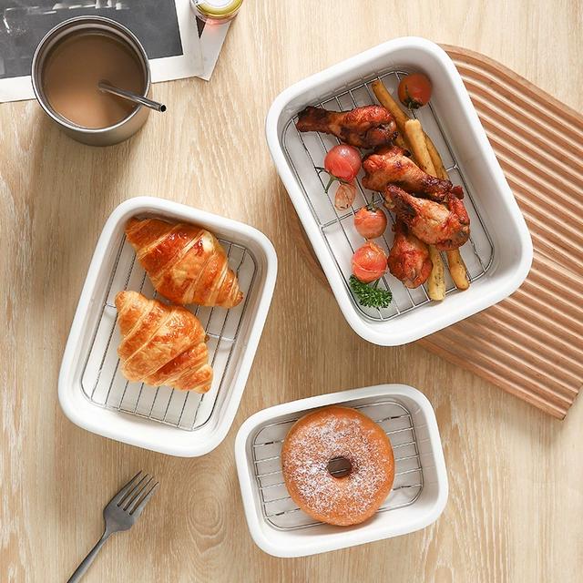 焗饭烤盘陶瓷烤碗家用微波炉盘高级感烤箱专用器皿沥油烤盘吐司盘