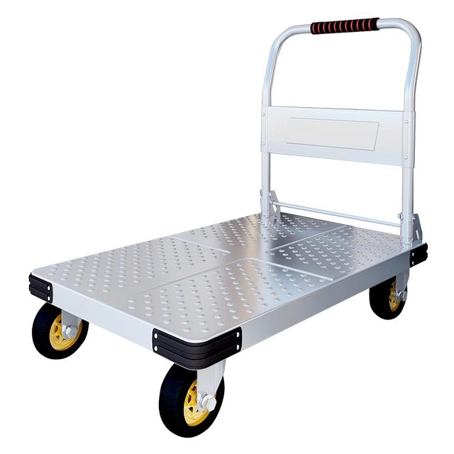 钢板小推车拉货手推车搬运车家用平板车便携拖车折叠小拉车手拉车