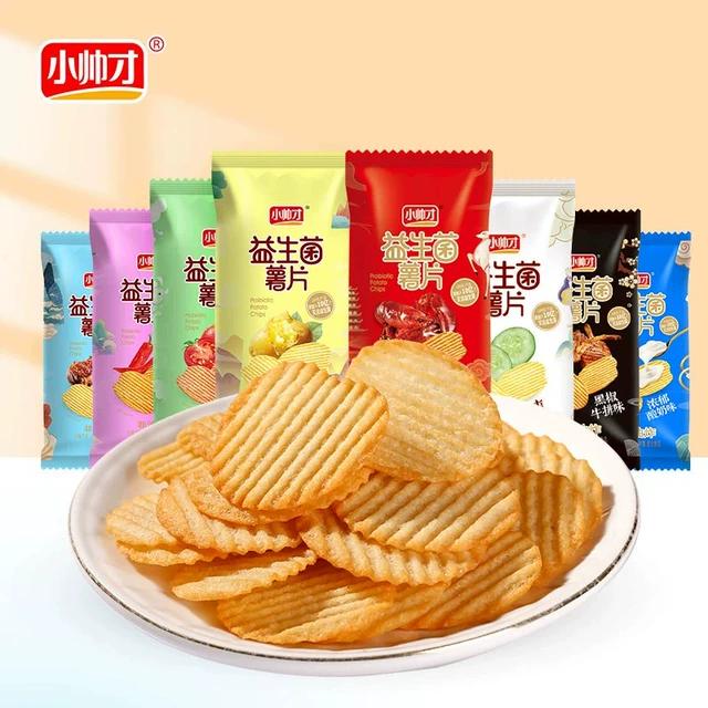 小帅才非油炸益生菌薯片健康儿童小吃零食大礼包营养食品整箱批发