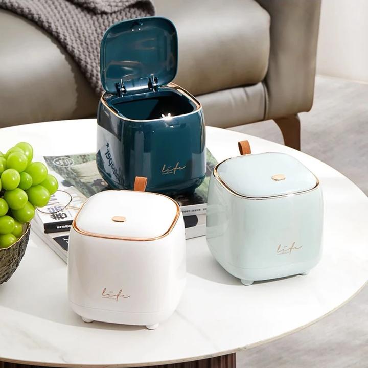 桌面垃圾桶家用可爱餐桌卫生间宿舍小号茶几客厅高颜值收纳桶W163