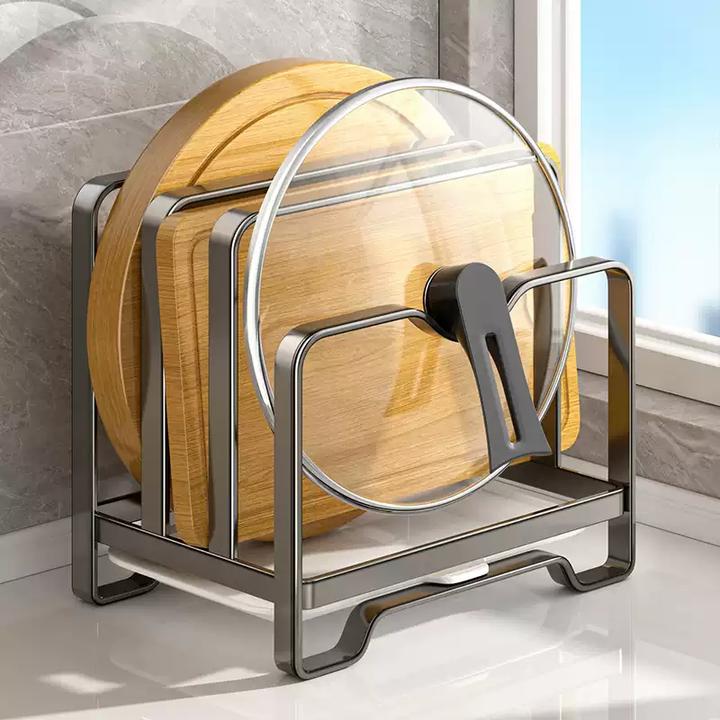 菜板架厨房专用砧板置物架锅盖刀具一体收纳架台面筷子菜板放置架