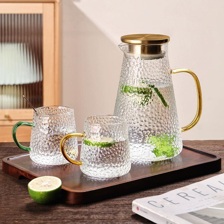大容量冷水壶玻璃耐高温家用泡茶白开水杯耐热茶壶扎壶凉水壶