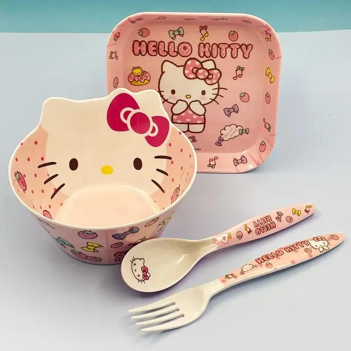 学生家用吃饭碗盘可爱卡通儿童餐具幼儿园分隔防摔防烫宝宝专用yw