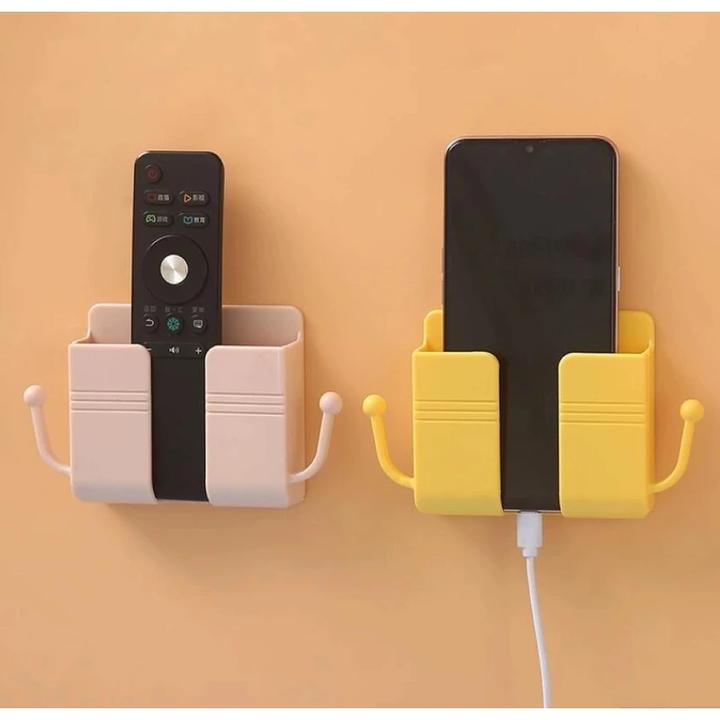 壁挂手机遥控器充电收纳盒加大背胶挂钩免打孔置物盒【一套4个】