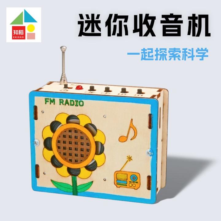 知稻【爆款】迷你收音机模型科学益智手工拼装儿童益智玩具生日礼物
