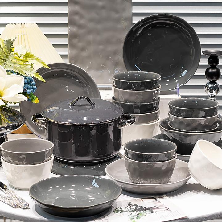 高档家用碗盘套装2025新款碗碟套装吃饭碗盘组合乔迁新居陶瓷碗盘