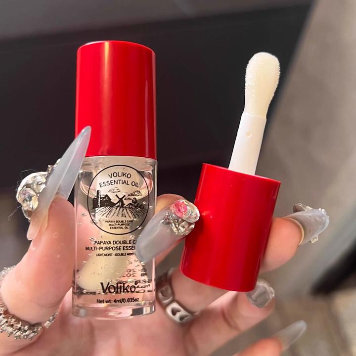 Voliko番木瓜唇部精华油唇油保湿滋润淡化唇纹木瓜倍护多用润唇膏