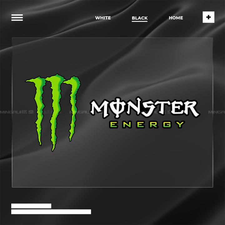 汽车贴纸个性创意logo绿色魔爪Monster划痕遮盖贴电动摩托装饰贴