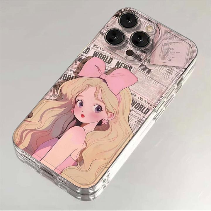 海报金发少女iphone15/13苹果14pro手机壳华为vivo小米oppo软12套