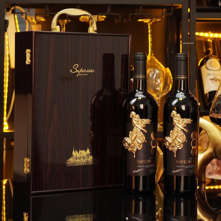 夏弥尔女神干红葡萄酒15度法国进口烤漆礼盒750ml*2