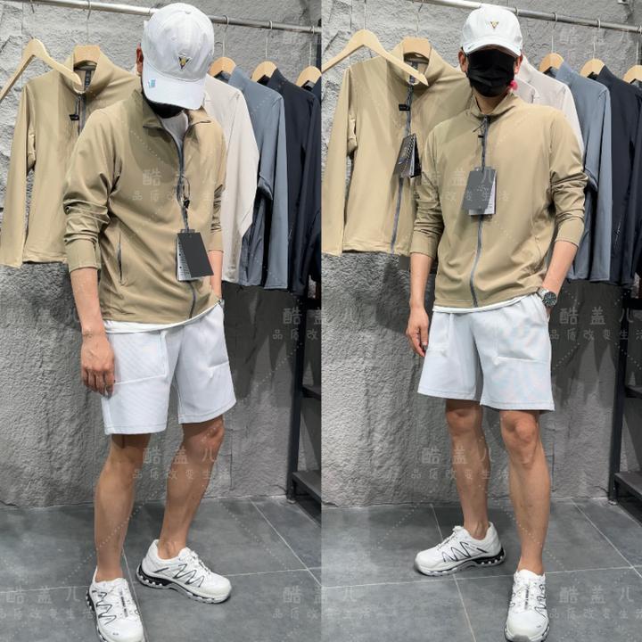 镇店牛货 意大利轻奢男士激光孔透气UPF50+防晒轻薄立领夹克外套