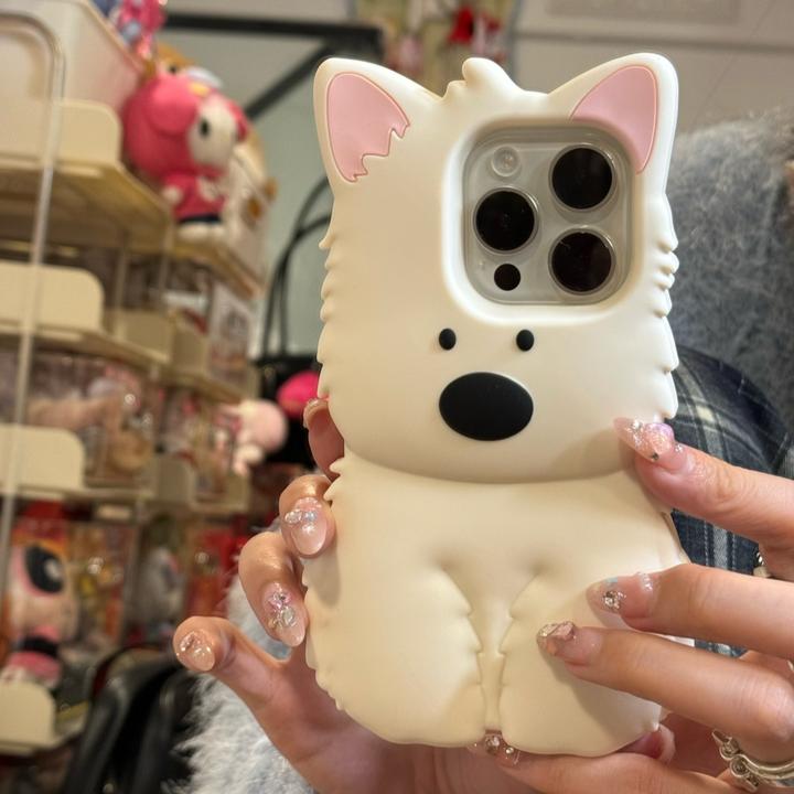 硅胶立体西高地狗狗适用苹果16手机壳15可爱14promax少女心13卡通