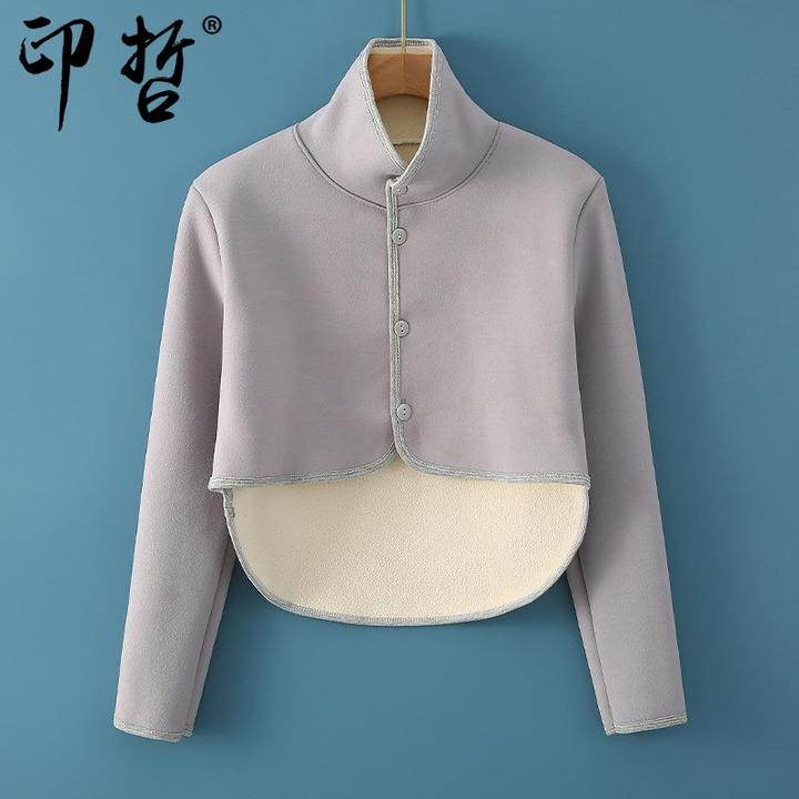 加厚保暖护肩坎肩加绒适合中老年睡觉防寒产妇空调房披肩长袖护颈