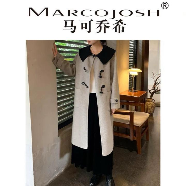 MARCOJOSH/马可乔希东大门气质百搭羊.毛大衣时尚轻奢韩版5227