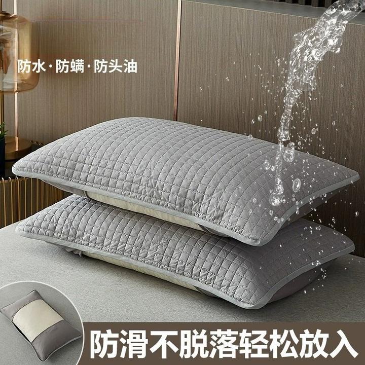酒店纯棉全棉枕头枕芯保护套隔离枕套防脏防汗可拆洗枕头套一对装