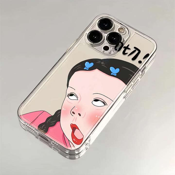 系帆妮太空壳苹果15网红手机壳14卡通创意13高级感12保护套11女款