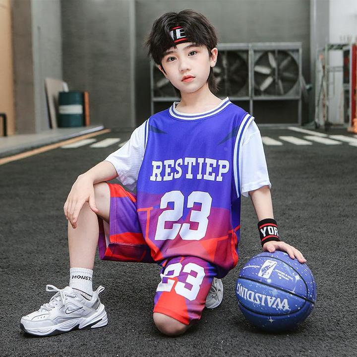 男童夏装运动服套装2024新款儿童夏季宽松两件套小男孩训练篮球服