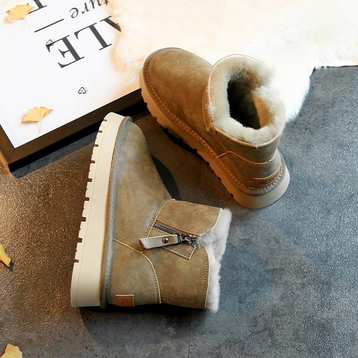 【莫拉塔】东北防水厚底雪地靴女冬2025新款加绒保暖秋冬棉鞋-1号