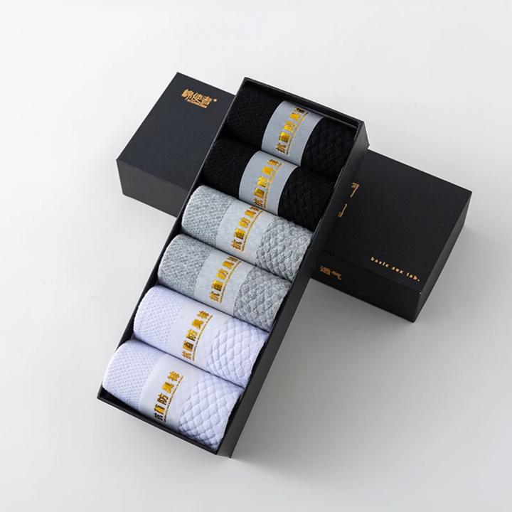 棉使者男女【10A】抗菌防臭袜中筒袜/短袜6双香薰透气吸汗男女纯色