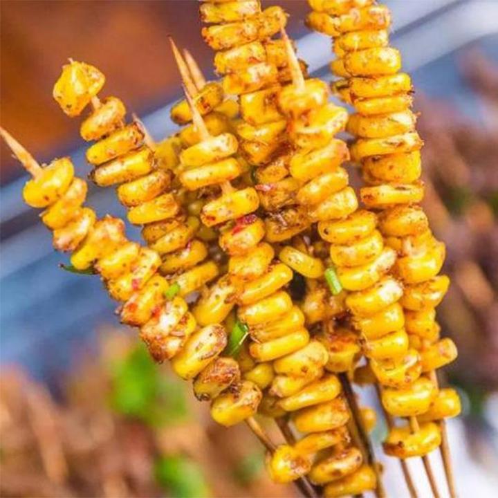 甜糯玉米粒小串串 铁板烧烤食材新鲜粘玉米串苞油炸小吃烤串