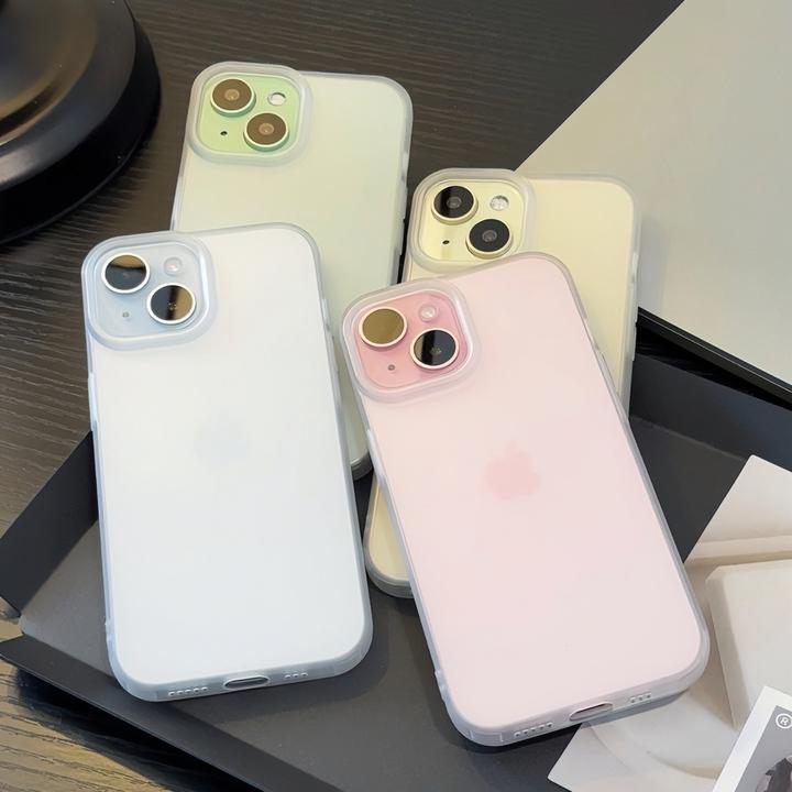 BANCA夏日超薄简约磨砂苹果15/14promax手机壳iPhone13女12防摔11