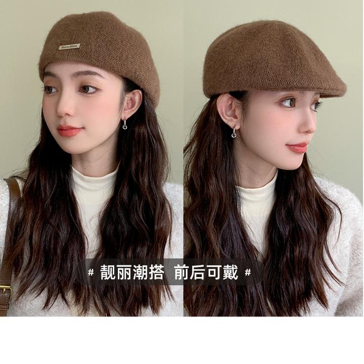 秋冬季铁标复古英伦风前进帽百搭两戴画家帽网红显脸小贝雷帽