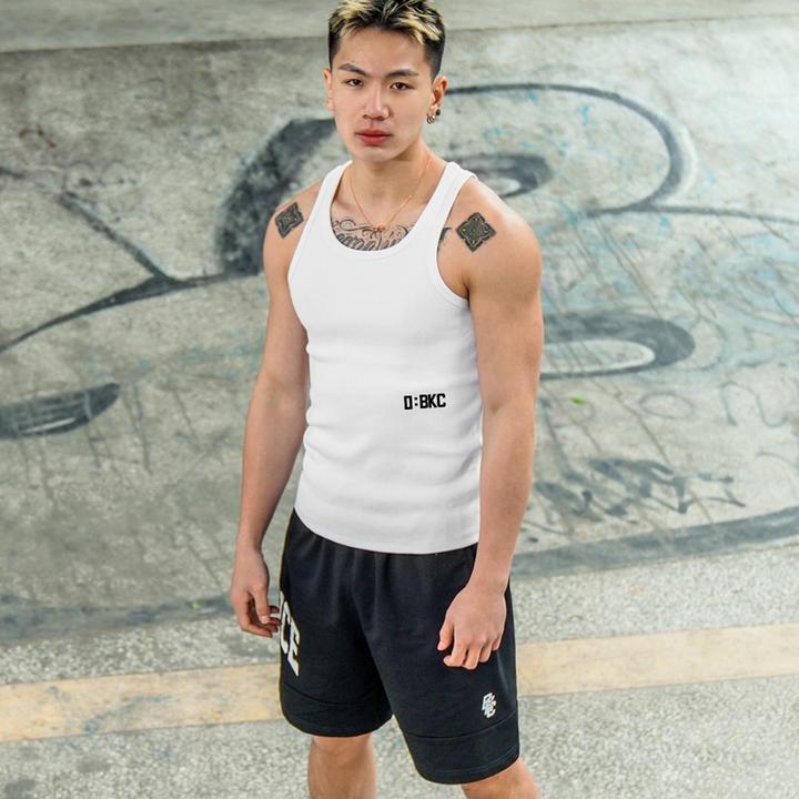 BKCXZICE破冰螺纹美式运动背心夏季健身塑形跑步训练休闲打底无袖