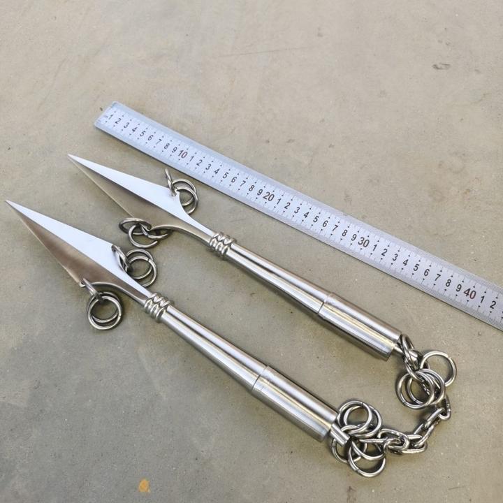 不锈钢双节棍链枪枪头双截棍武术器械未开刃结实耐用