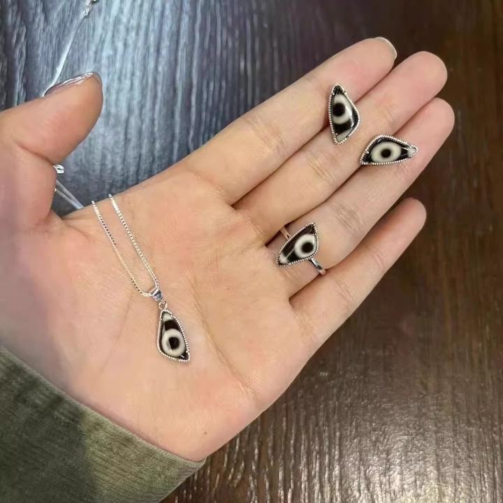 铜合金项链 藏式镶嵌多用项链女藏式风格复古diy项坠民族风小众