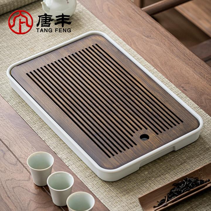 唐丰茶盘家用简约干泡小型竹制沥水专用日式排水桌面泡盘干泡盘S