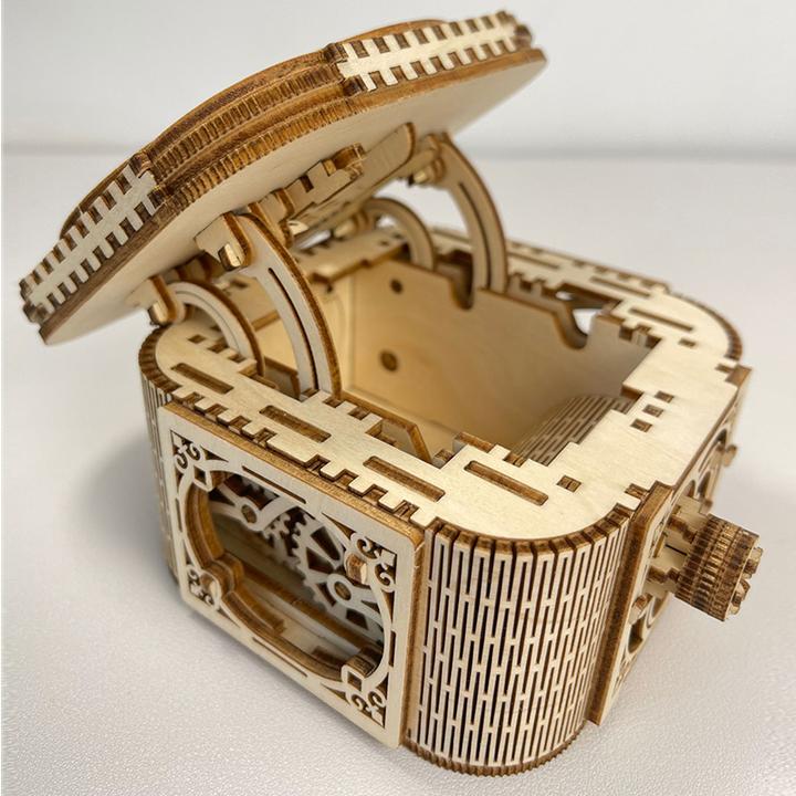 手工diy木制拼装机械宝盒礼物珍宝盒情侣表白惊喜