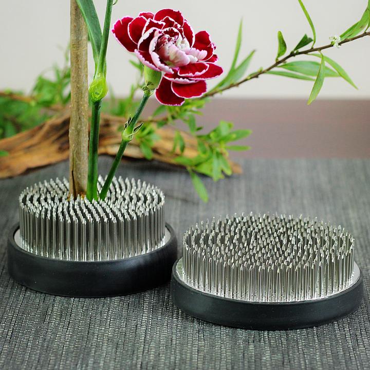 剑山插花器固定工具钢针底座中式日式东方花道花插立斜式使用造型