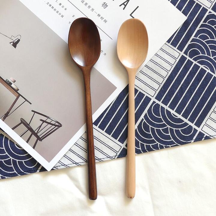 吃饭喝汤木勺长柄料理勺子 23.5*4CM成人专用大口干饭勺调羹餐具