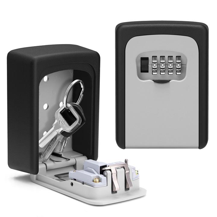 密码钥匙盒壁挂式户外家用装修猫眼工地民宿大门钥匙箱密码盒收纳