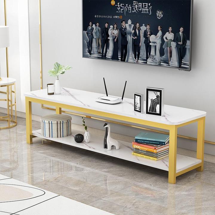 简约家用仿大理石面小户型客厅卧室电视柜阳台落地置物架简易桌子