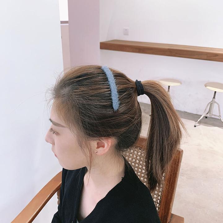毛绒发梳防滑刘海梳发饰韩国发插梳短发倒插发夹发卡子大号