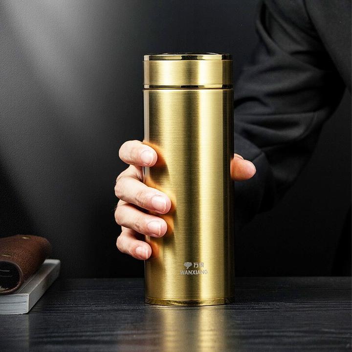 万象保温杯商务办公高档礼品杯泡茶男士车载高颜值水杯500ml高端