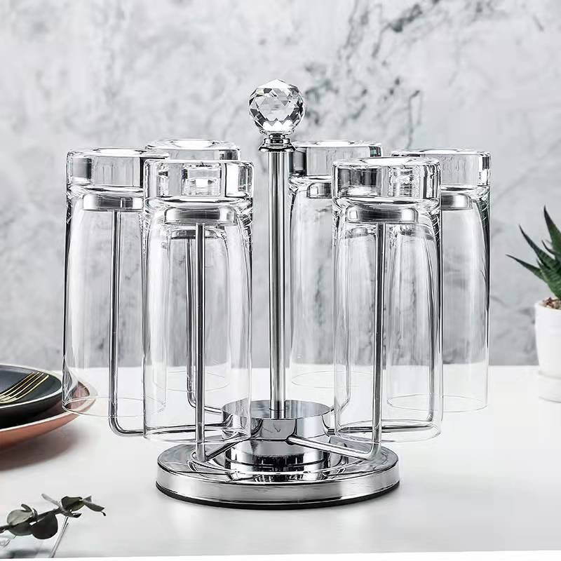 创意家用透明耐热加厚玻璃喝水杯牛奶杯轻奢客厅耐热绿茶杯饮料杯